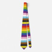 LGBTQ+ trots inclusief progressieve vlagstrepen Stropdas (Voorkant)