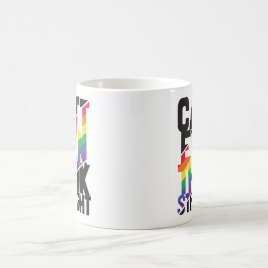 LGBTQ-trots kan zelfs niet denken dat rechte regen Koffiemok (Center)