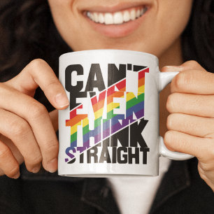 LGBTQ-trots kan zelfs niet denken dat rechte regen Koffiemok