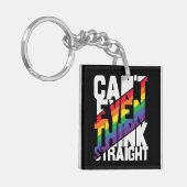 LGBTQ-trots kan zelfs niet denken dat rechte regen Sleutelhanger (Voorkant Links)
