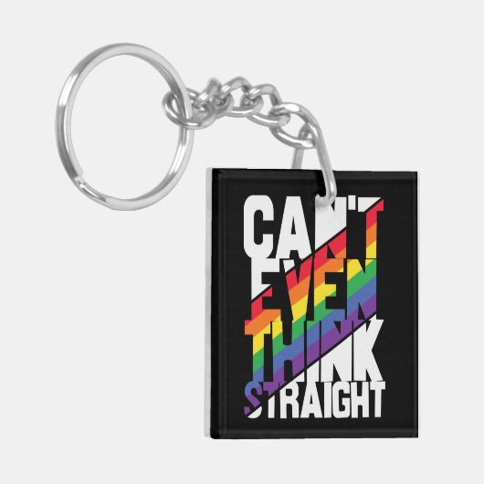 LGBTQ-trots kan zelfs niet denken dat rechte regen Sleutelhanger (Voorkant Links)