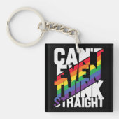 LGBTQ-trots kan zelfs niet denken dat rechte regen Sleutelhanger (Voorkant)