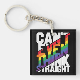 LGBTQ-trots kan zelfs niet denken dat rechte regen Sleutelhanger