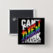LGBTQ-trots kan zelfs niet denken dat rechte regen Vierkante Button 5,1 Cm (Voorkant /achterkant)