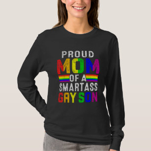 LGBTQ Trots Moeder Van Een Brutaal Gay Zoon Retro T-shirt