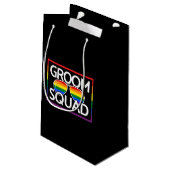 LGBTQ Trouwdag Gay Pride Overeenkomstige Bruidsjon Klein Cadeauzakje (Achterkant Gekanteld)