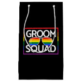 LGBTQ Trouwdag Gay Pride Overeenkomstige Bruidsjon Klein Cadeauzakje (Voorkant)