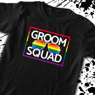 LGBTQ Trouwfeest Gay Pride Matching Bruidsjonkers T-shirt