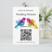 LGBTQ+ trouwwebsite Rainbow Lovebirds Informatiekaartje (Staand voorkant)