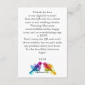 LGBTQ+ trouwwebsite Rainbow Lovebirds Informatiekaartje (Achterkant)