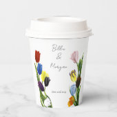 LGBTQ Tulpen Bloemen Papieren Bekers (Achterkant)