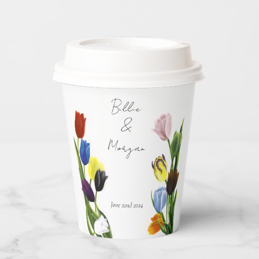 LGBTQ Tulpen Bloemen Papieren Bekers (Voorkant)