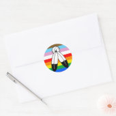 LGBTQ+ Two-Spirit Progress Pride Flag Ronde Sticker (Envelop)