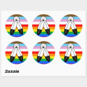 LGBTQ+ Two-Spirit Progress Pride Flag Ronde Sticker (Vel)