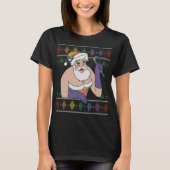LGBTQ+ Ugly Christmas Gay Pride Santa Bisexual Les T-shirt (Voorkant)