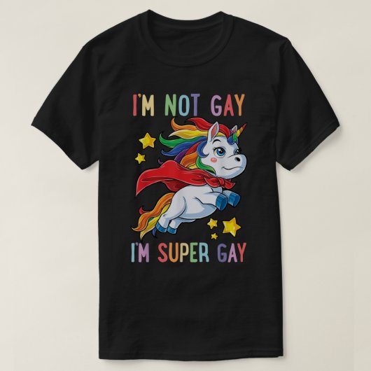 LGBTQ Unicorn Super Gay Pride LGBT Ally Rainbow FL T-shirt (Design voorkant)