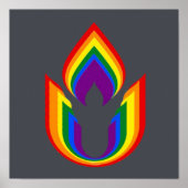 LGBTQ Unitair universalisme dat de krijst slaat Poster (Voorkant)