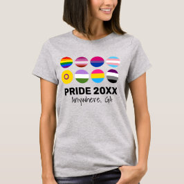 LGBTQ+ Unity Pride Aangepaste tekst T-shirt