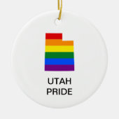 LGBTQ UTAH PRIDE Ceramic Ornament (Voorkant)