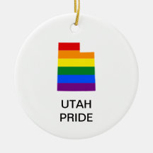 LGBTQ UTAH PRIDE Ceramic Ornament
