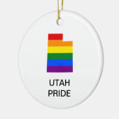 LGBTQ UTAH PRIDE Ceramic Ornament (Links)