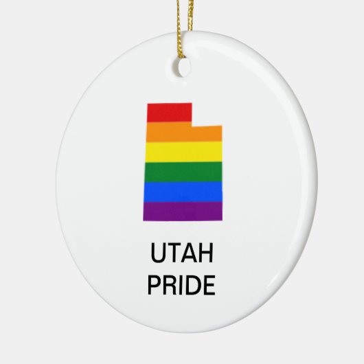 LGBTQ UTAH PRIDE Ceramic Ornament (Links)