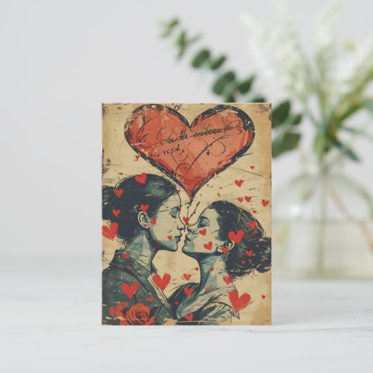  LGBTQ-Valentijnsdag Briefkaart (Staand voorkant)