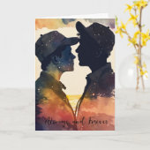 LGBTQ Valentijnsdag jubileum Gay koppel kaart (Gele Bloem)