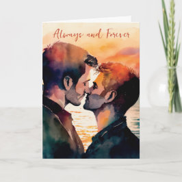 LGBTQ Valentijnsdag jubileum Gay koppel kaart