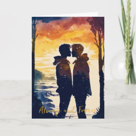 LGBTQ Valentijnsdag jubileum Gay koppel kaart