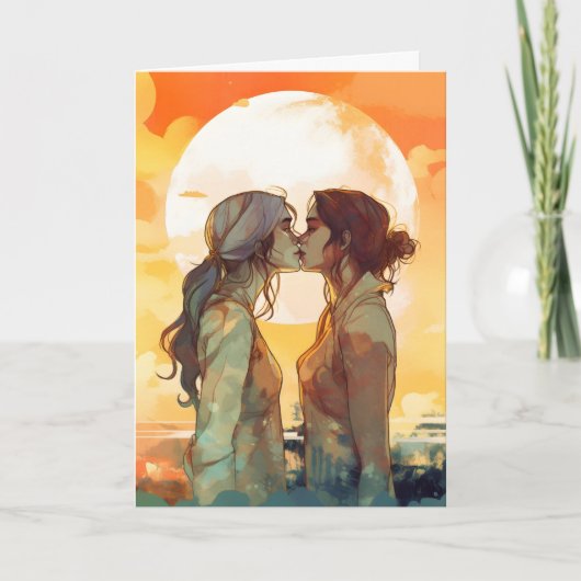 LGBTQ Valentijnsdag jubileum kaart voor koppels (Voorkant)