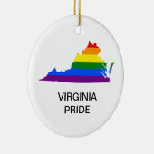 LGBTQ VIRGINIA PRIDE Ceramic Ornament (Rechts)