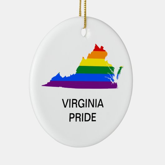 LGBTQ VIRGINIA PRIDE Ceramic Ornament (Rechts)