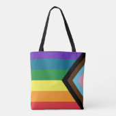 LGBTQ-vlag Canvas tas (Achterkant)