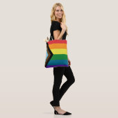 LGBTQ-vlag Canvas tas (Op model)