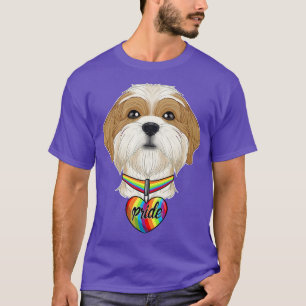 LGBTQ vlag I Gay Pride Flag I Shih Tzu T-shirt