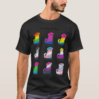 LGBTQ vlag Kawaii Pride Dogs Gay Trans Non-Binary T-shirt