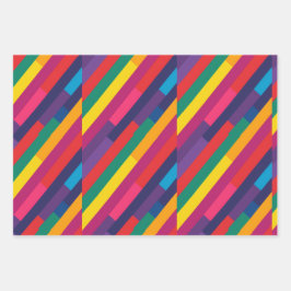 LGBTQ vlag kleuren patroon 1 Inpakpapier Vel