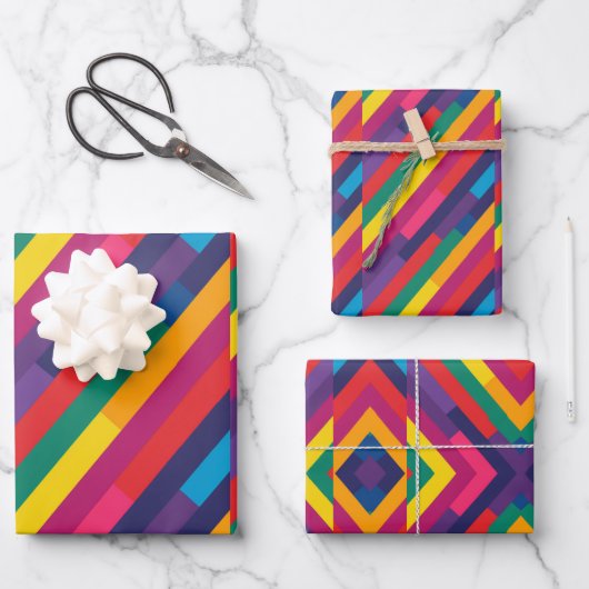 LGBTQ vlag kleuren patroon 1 Inpakpapier Vel (Voorkant)