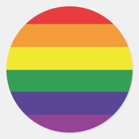 LGBTQ-VLAG RONDE STICKER (Voorkant)