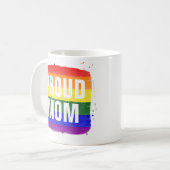 LGBTQ Vlag Trots Moeder Koffiemok (Voorkant links)