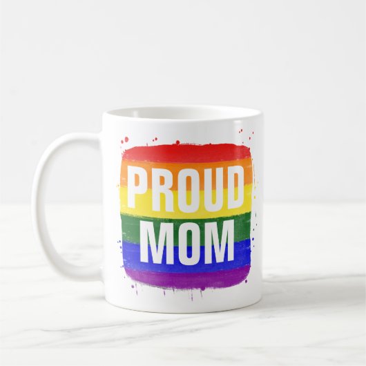 LGBTQ Vlag Trots Moeder Koffiemok (Links)