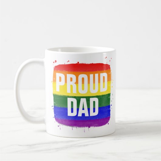 LGBTQ Vlag Trots Vader Koffiemok (Links)