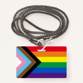 Lgbtq: vlag van homoseksuele pride, inclusief bred badge (Voorkant met draagriem)