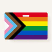 Lgbtq: vlag van homoseksuele pride, inclusief bred badge (Voorkant)