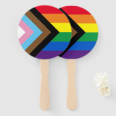 Lgbtq: vlag van homoseksuele pride, inclusief bred handwaaier (Voorkant en achterkant)