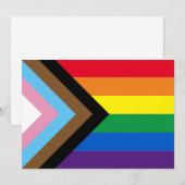 Lgbtq: vlag van homoseksuele pride, inclusief bred kaart (Voorkant / Achterkant)