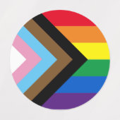 Lgbtq: vlag van homoseksuele pride, inclusief bred labels (Design 1)