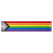 Lgbtq: vlag van homoseksuele pride, inclusief bred naambordje (Voorkant)