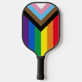 Lgbtq: vlag van homoseksuele pride, inclusief bred pickleball paddle (Achterkant)